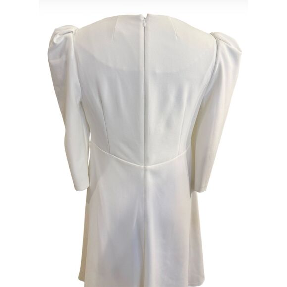 Calvin Klein Women's 3/4 Puff Sleeve Sheath Dress White Size 12 - Picture 5 of 11